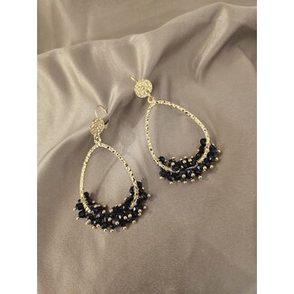 Santibe Bijoux Oorbellen Flora - Noir