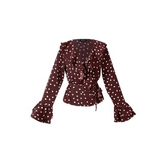Gimme Fashion Blouse met stippen - Bordeaux