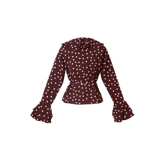 Blouse met stippen - Bordeaux
