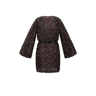 Gimme Fashion De Kendall-jurk - Bruin