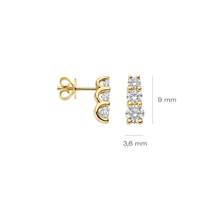 Blush Lab Diamonds Oorknoppen LG7030Y – Geelgoud (14k)
