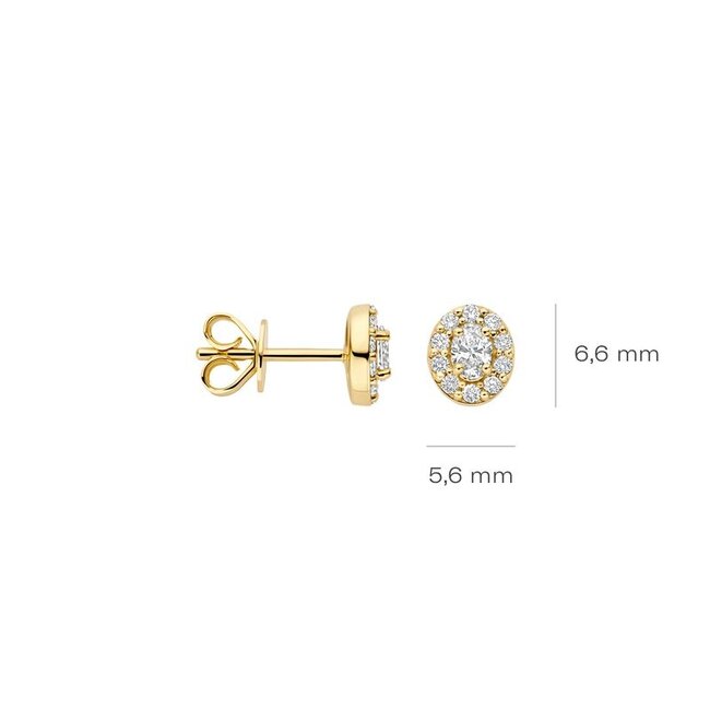 Blush Lab Diamonds Oorknoppen LG7033Y – Geelgoud (14k)