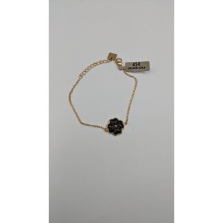 ZAG Bijoux Armband Flower Black