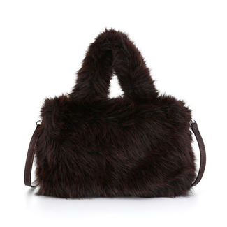 Sunset Fashion Teddy handtas met schouderband - Coffee