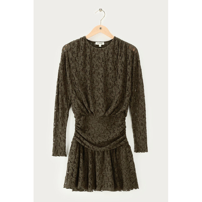 Groene korte kanten jurk