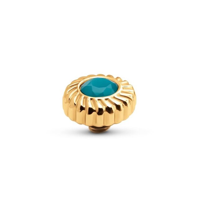 Twisted Crystal Flower Steen - Teal