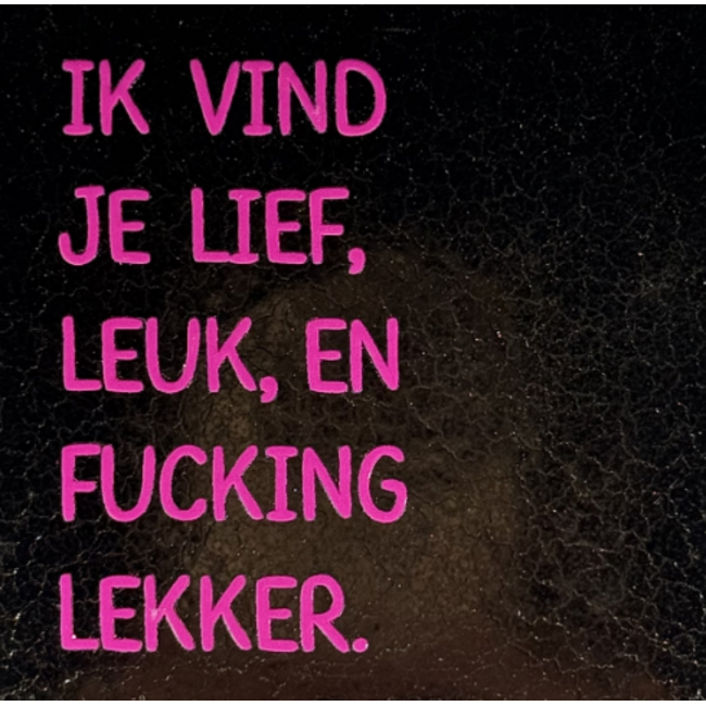 Tegeltje - Ik vind je lief leuk en fucking lekker
