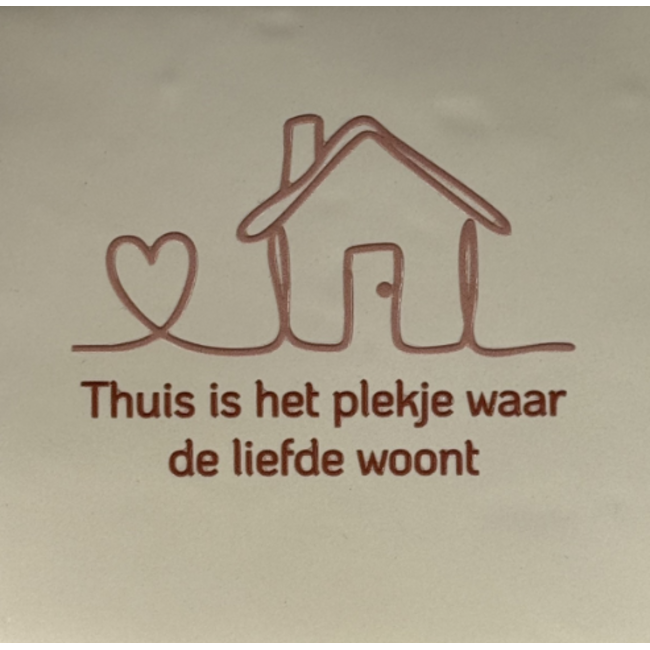 Tegeltje - Thuis is het plekje waar de liefde woont