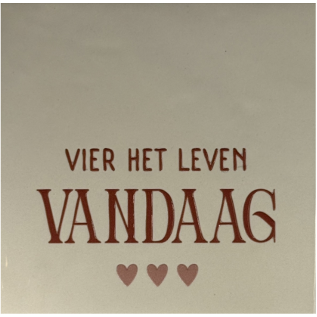 Tegeltje - Vier het leven vandaag