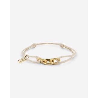 Buddha to Buddha Koord Armband Katja Verguld Beige