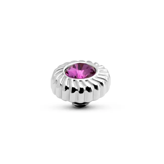 Twisted Crystal Flower Steen - Fuchsia Purple