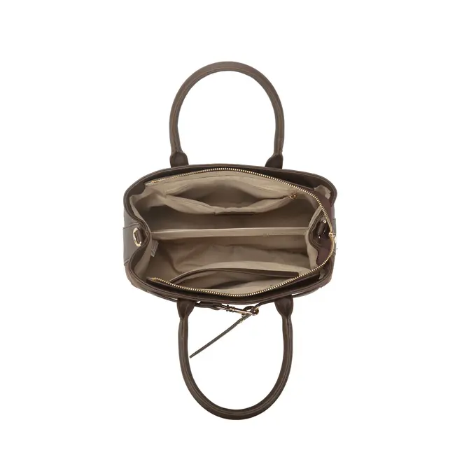 The Dusty suede handtas - Koffie