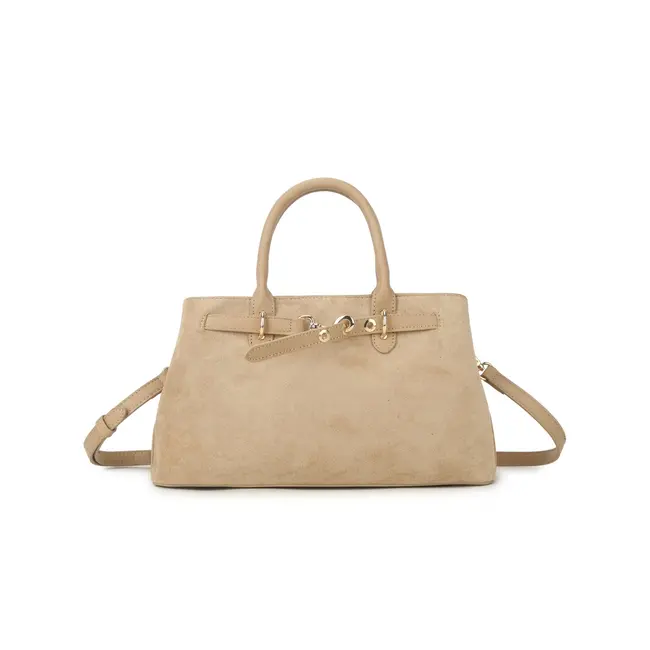 The Dusty suede handtas - Taupe