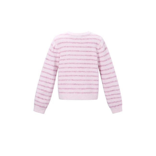 Gestreept vest - Lichtroze