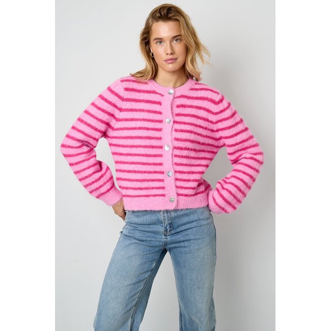 Gestreept vest - Roze