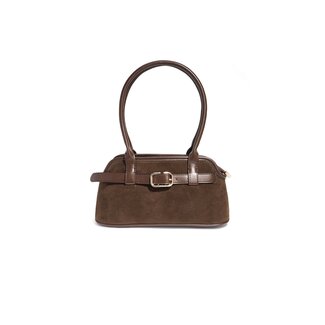 Gimme Fashion Urban Suede Tote - Donkerbruin