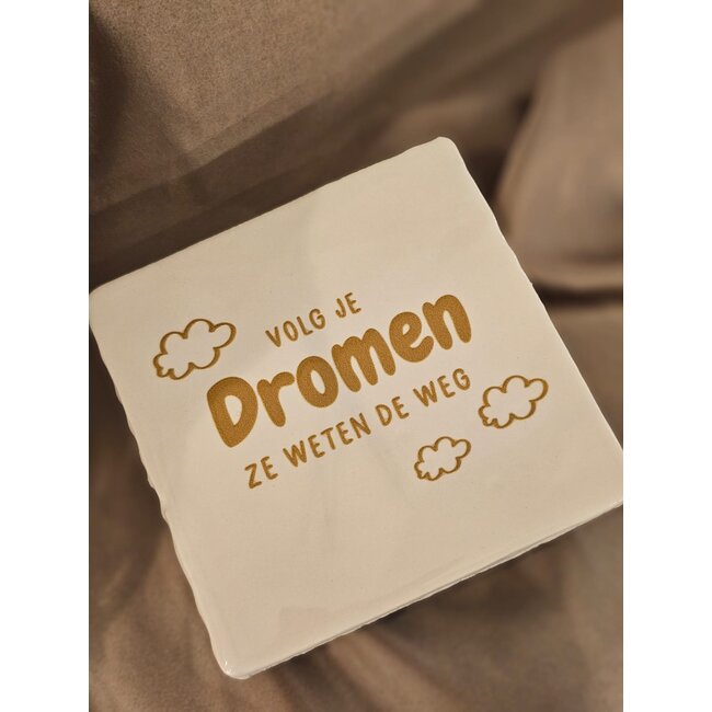 Tegeltje - Volg je dromen ze weten de weg