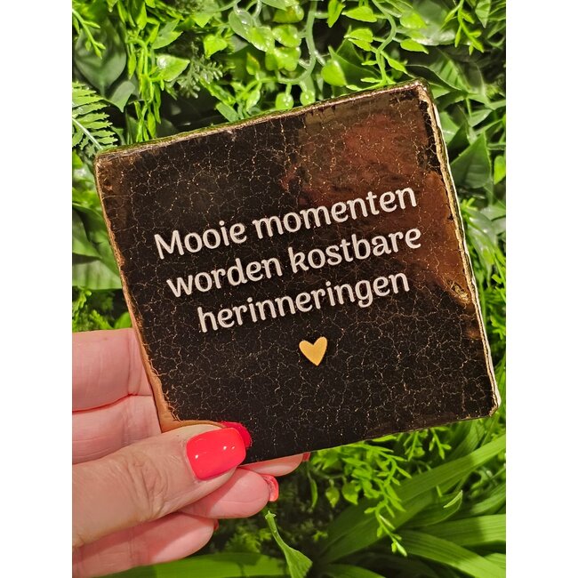 Tegeltje - Mooie momenten worden kostbare herinneringen