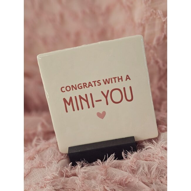Tegeltje - Congrats with a mini you