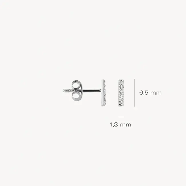 Oorknoppen 7196WZI - Witgoud met zirkonia