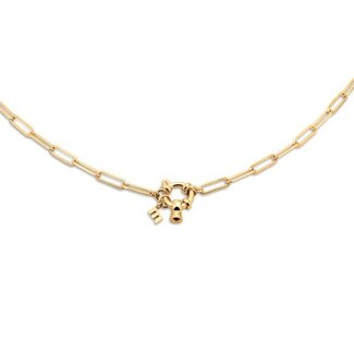 Melano Jewelry Friends Paperclip Ketting  - Goudkleurig