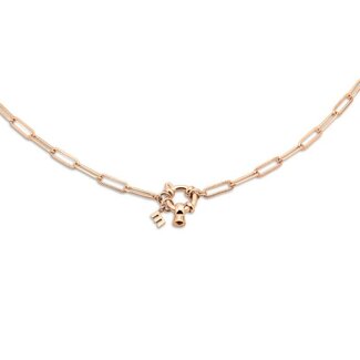 Melano Jewelry Friends Paperclip Ketting  - Rosékleurig