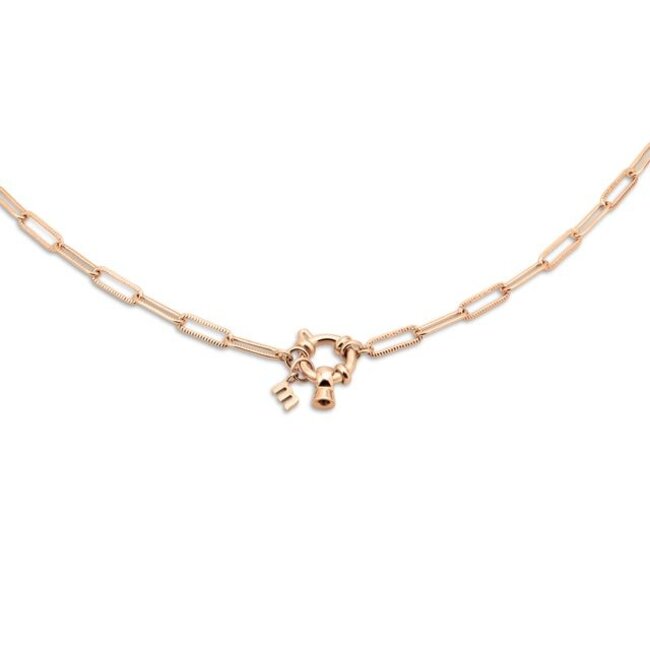 Friends Paperclip Ketting  - Rosékleurig