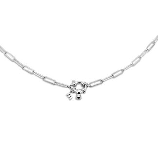 Melano Jewelry Friends Paperclip Ketting  - Zilverkleurig
