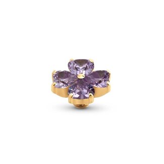 Melano Jewelry Twisted Heart Clover - Lavender