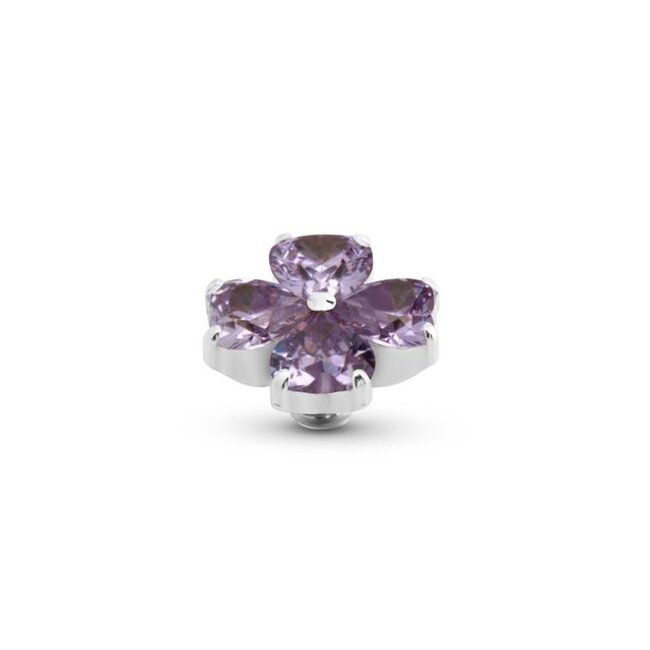 Twisted Heart Clover - Lavender