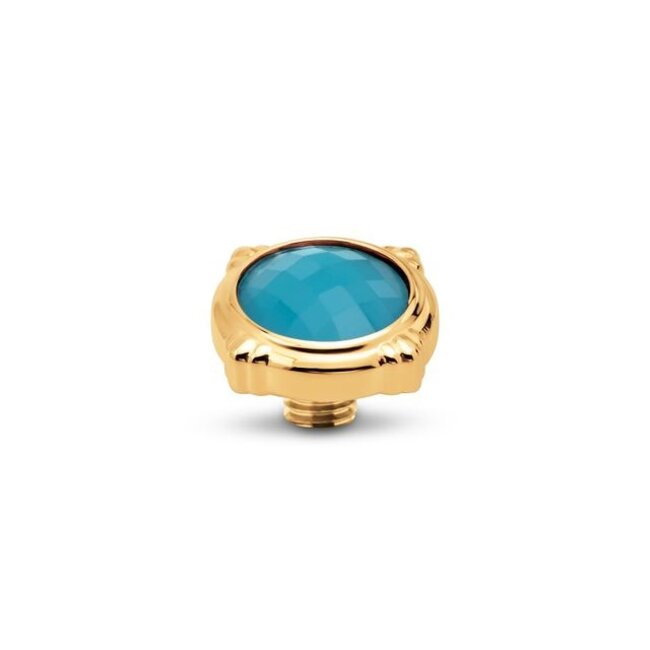 Vivid Vintage Button - Blue Turquoise