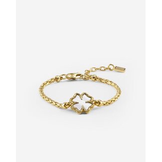 Buddha to Buddha Armband  Katja Clover Mother of Pearl - Verguld