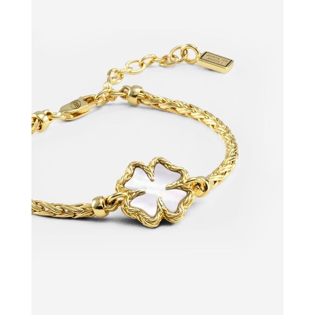 Armband  Katja Clover Mother of Pearl - Verguld