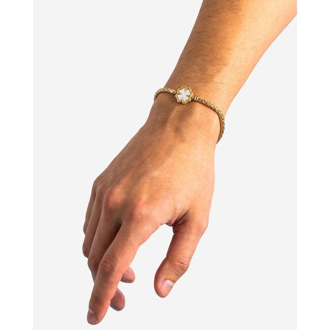 Armband  Katja Clover Mother of Pearl - Verguld