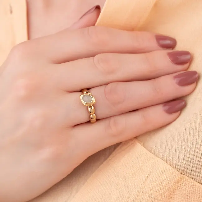 Twisted Tricia ring - Goudkleurig