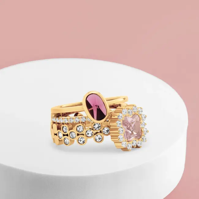 Vivid & Friends & Twisted Pink Honey Ringen Set