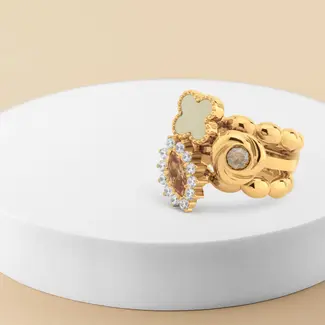 Melano Jewelry Twisted & Vivid Mocha Magic Ringen Set