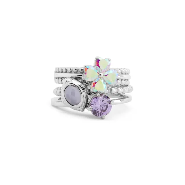 Twisted Lilac Disco Ringen Set