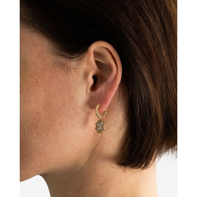 Hoops Katja Clover Mother of Pearl Set - Verguld