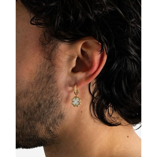 Hoops Katja Clover Mother of Pearl Set - Verguld