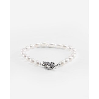Buddha to Buddha Armband Barbara Full Pearl Zilver