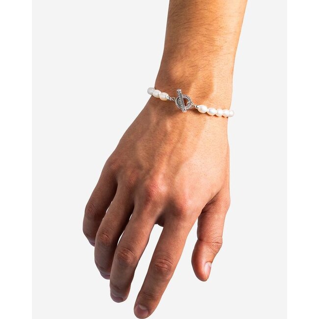 Armband Barbara Full Pearl Zilver