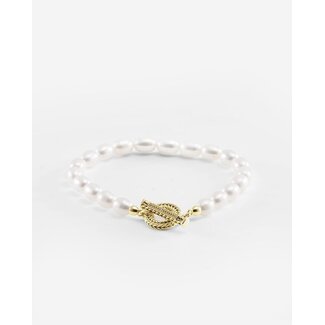 Buddha to Buddha Armband Barbara Full Pearl Verguld