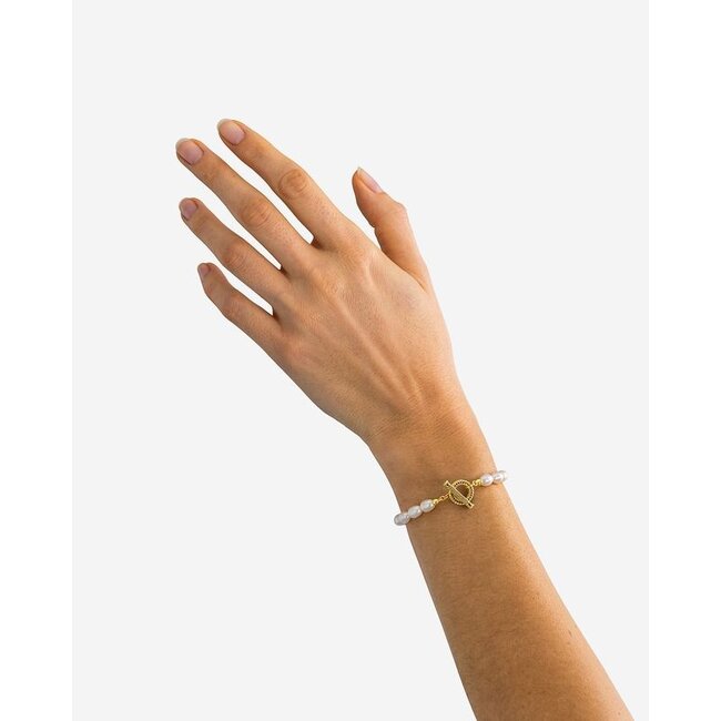 Armband Barbara Full Pearl Verguld