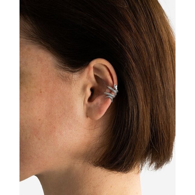 Earcuff Ben Snake Zilver