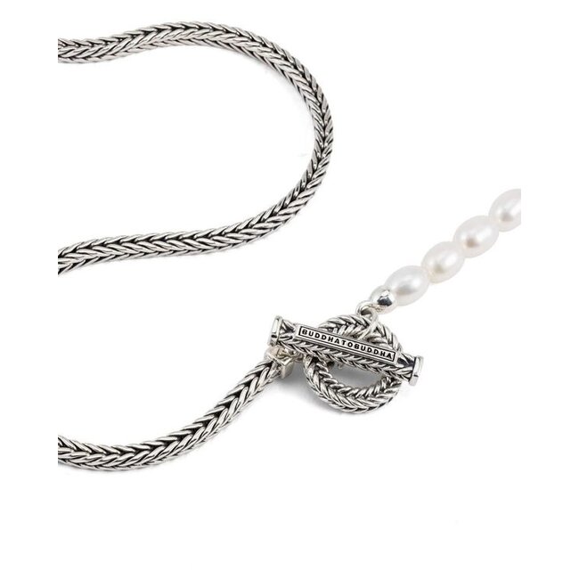 Ketting Barbara Mini Pearl Zilver - 60cm
