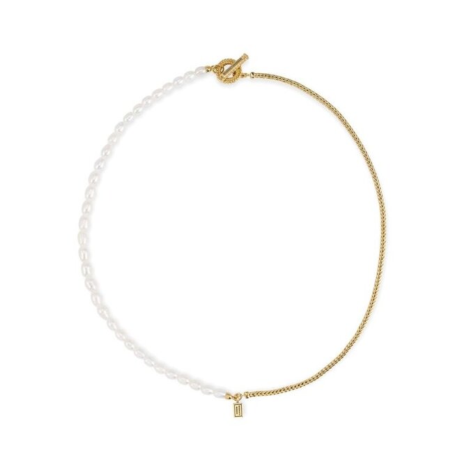 Ketting Barbara Mini Pearl Verguld - 60cm