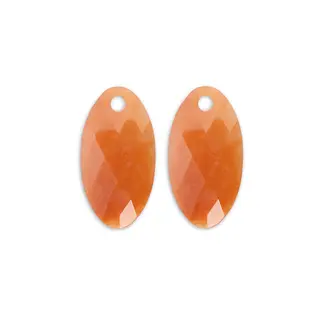 Sparkling Jewels Oorbel Edelstenen Large Leaf Red Aventurine
