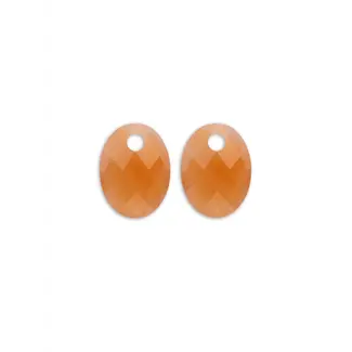 Sparkling Jewels Oorbel Edelstenen Medium Oval Red Aventurine