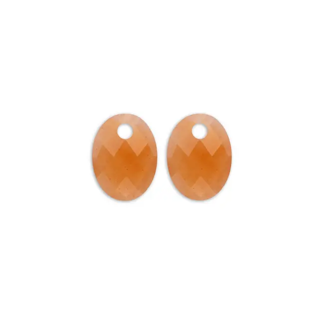 Oorbel Edelstenen Medium Oval Red Aventurine